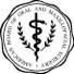The image displays three circular emblems with different designs the first features a laurel wreath encircling an olive branch, the second contains a medical cross symbolizing healthcare, and the third is a round seal with a combination of text and symbols that could be associated with a specific institution or organization.